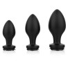 MyPlayToys Lot de 3 plugs bijou Silicone Rosa Noirs